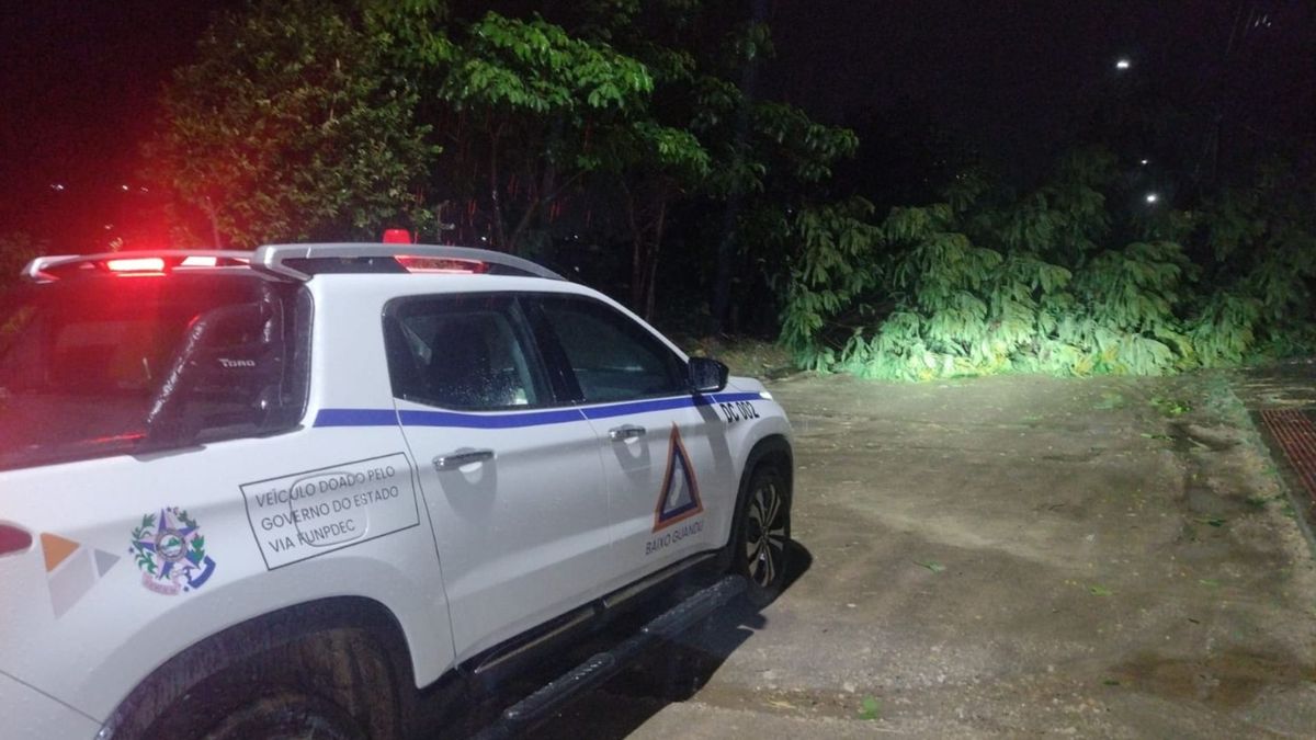 Muro e poste caem, ruas alagam e casas destelham com temporal no Noroeste do ES por Defesa Civil 
