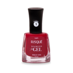 Esmalte Risqué Diamond Gel Vermelho Cereja Cremoso 9,5 Ml 