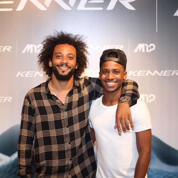 Atacante Ramon Siqueira, do Real Noroeste, ao lado do seu primo Marcelo 