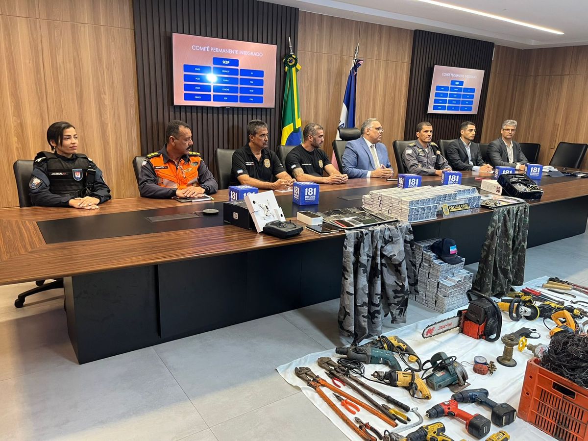 Operação Vastum IV apreende vários materiais relacionados a roubo de fios por Divulgação | Sesp