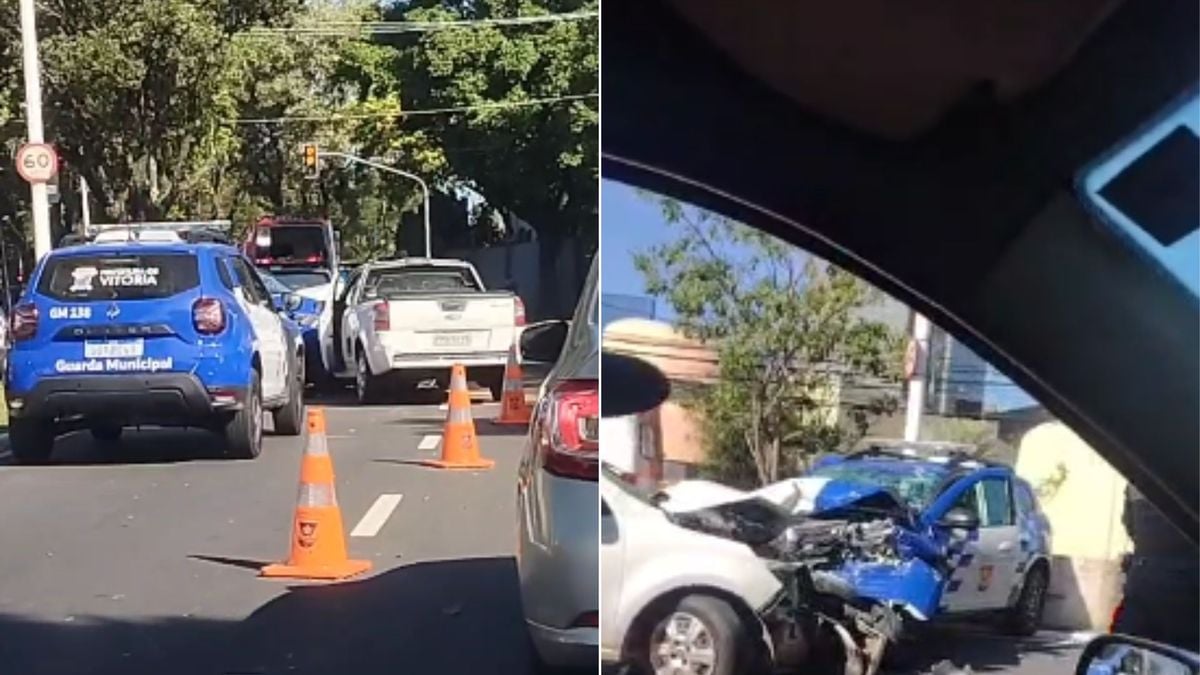 O acidente aconteceu na tarde desta quinta-feira na na Avenida Marechal Mascarenhas de Moraes (Av. Beira-Mar), em Bento Ferreira