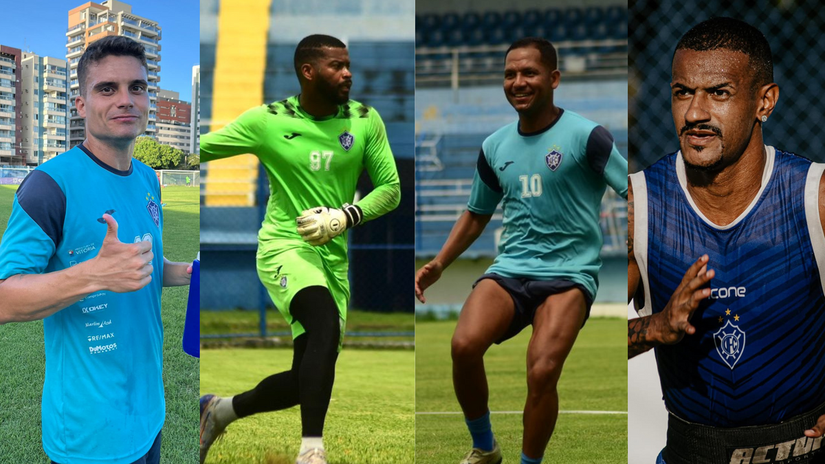 Pedro Pires, Paulo Henrique, Carlos Vitor e Rodriguinho, do Vitória