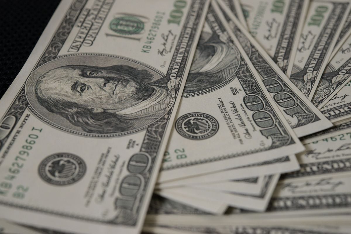 Cédulas de dólar, moeda, dinheiro, Estados Unidos