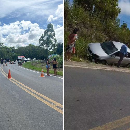 Vítima estava na motocicleta, que teria derrapado na pista e atingido automóvel na localidade de Bamburral
