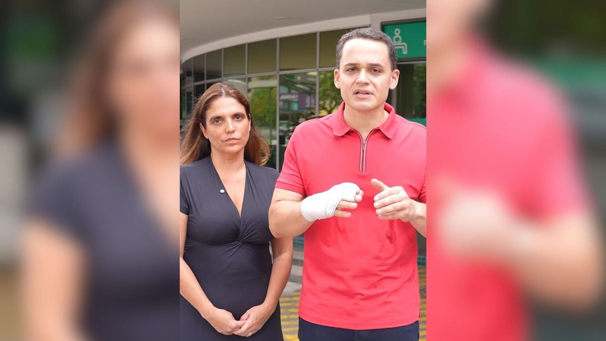 Prefeito Lorenzo Pazolini e primeira-dama Paula Pazolini gravaram vídeo após alta médica