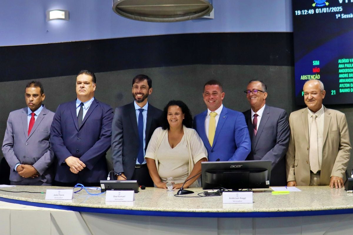 Vereadores eleitos para compor a nova Mesa Diretora da Câmara de Vitória