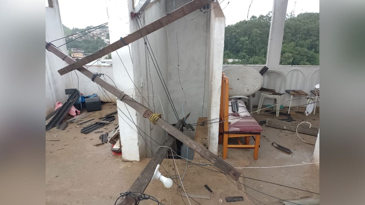 Estragos no bairro Cruzeiro, em João Neiva  por Defesa Civil