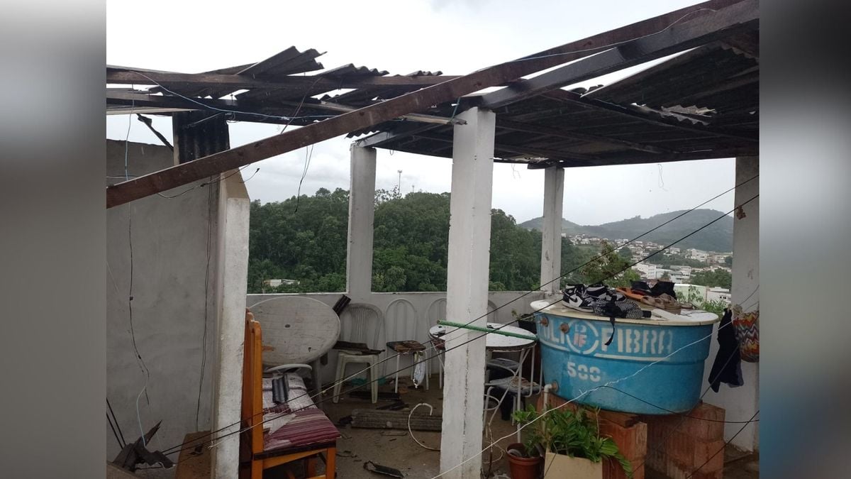 Estragos no bairro Cruzeiro, em João Neiva  por Defesa Civil
