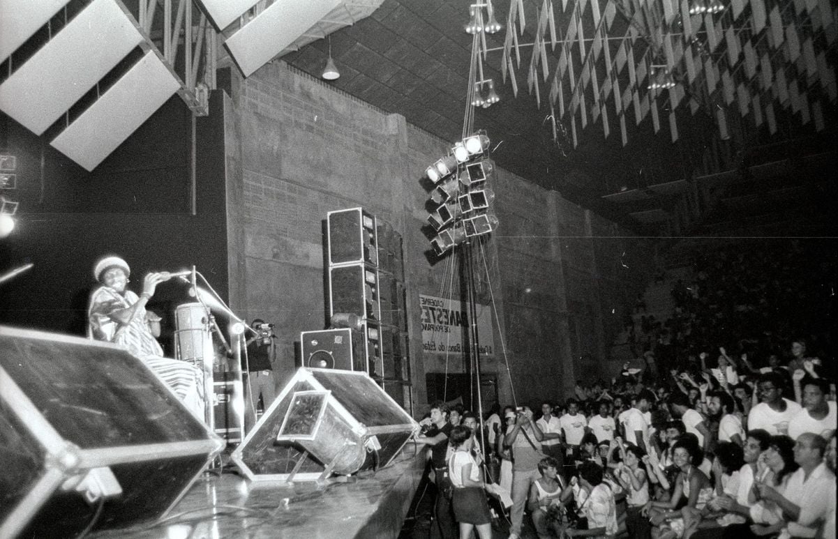 Show do Jimmy Cliff no Ginásio Álvares Cabral, em 1984 por Ailton Lopes