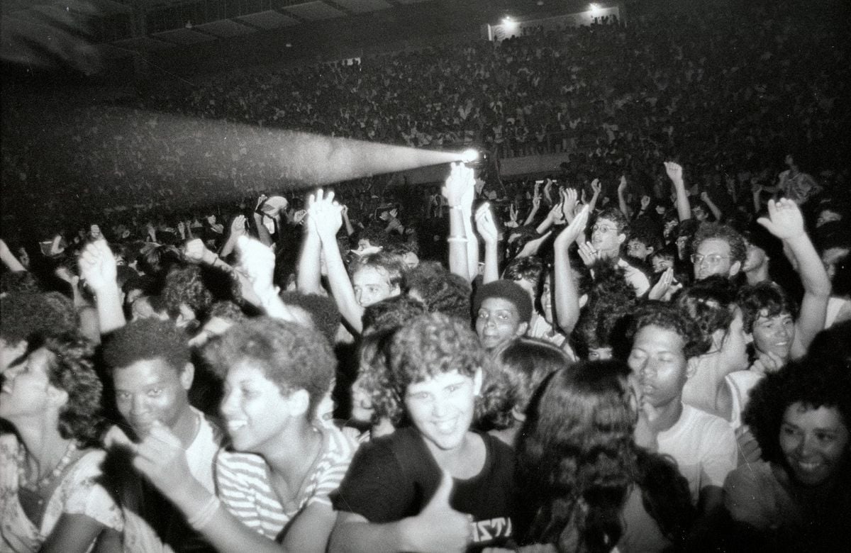 Show do Jimmy Cliff no Ginásio Álvares Cabral, em 1984 por Ailton Lopes