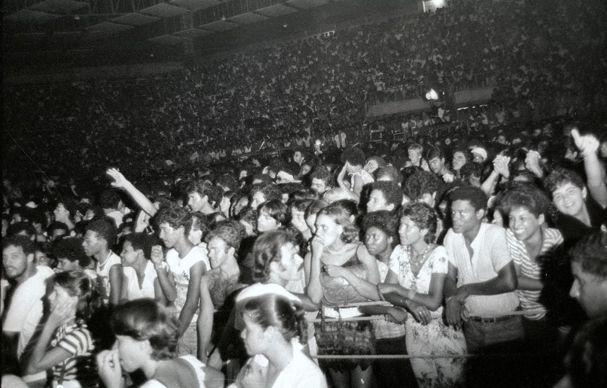 Show do Jimmy Cliff no Ginásio Álvares Cabral, em 1984 por Ailton Lopes