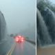 Imagem - Chuva cria "cachoeira" em local que viralizou como meme no ES