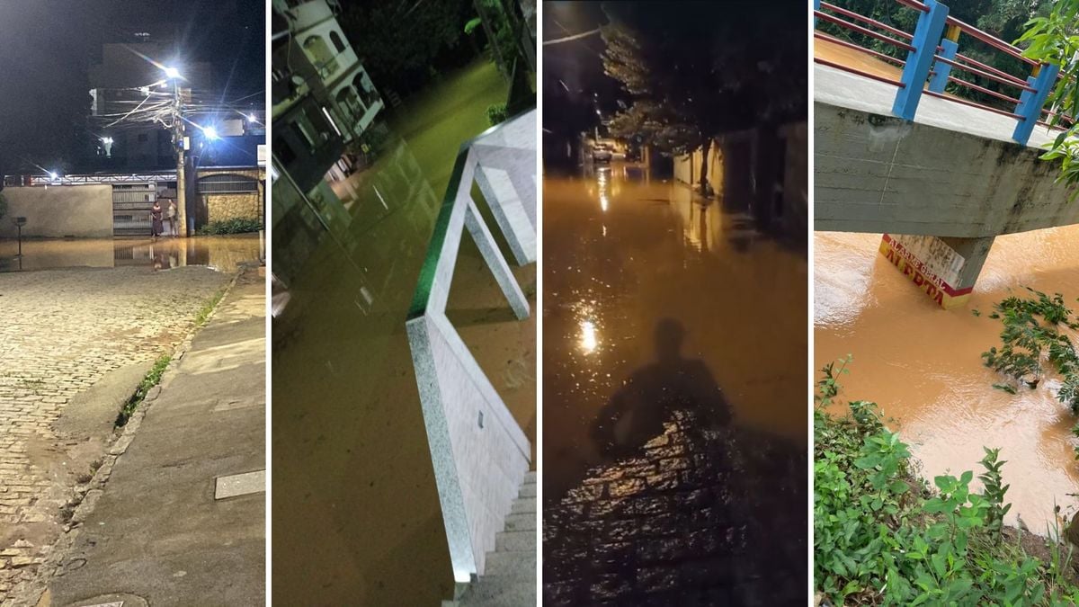 Rio subiu em Castelo e ruas baixas ficaram alagadas 