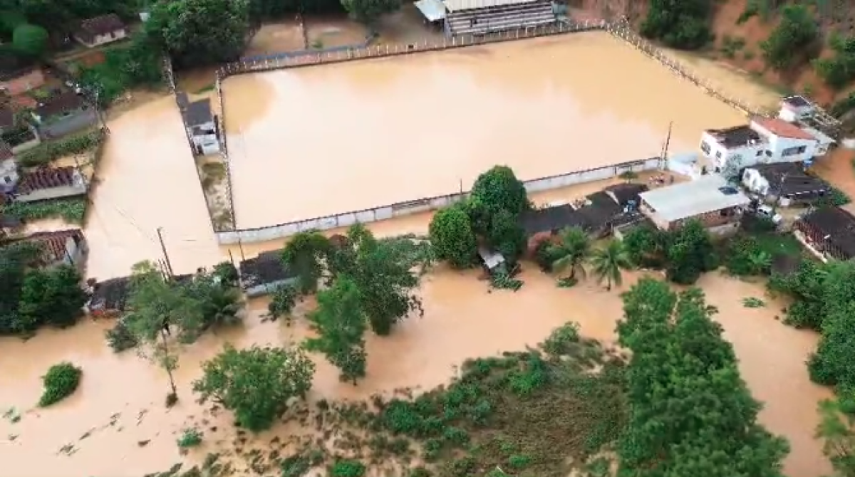 Rio Bananal é a cidade mais afetada pela chuva no Espírito Santo até esta quarta-feira (8)