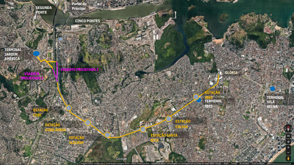 Da Glória até o Terminal de Jardim América serão construídas seis estações para embarque e desembarque de passageiros