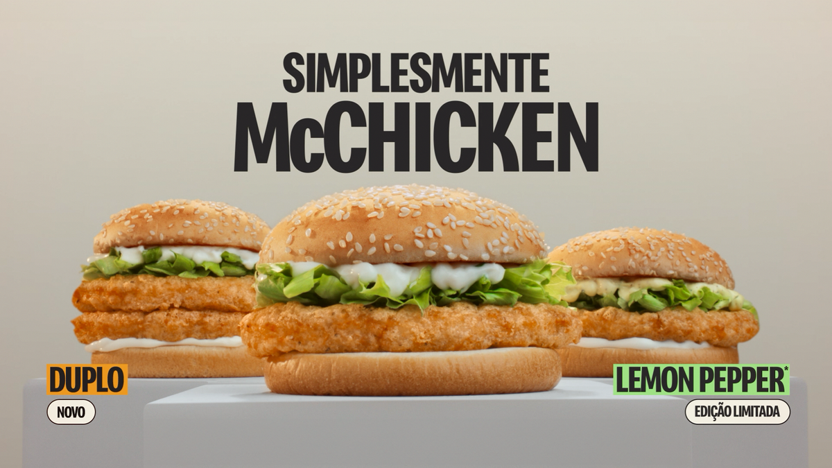 McChicken ganhou as versões McChicken Duplo e McChicken Lemon Pepper