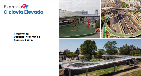 Sistema cicloviário conta com trechos elevados similares com passarelas