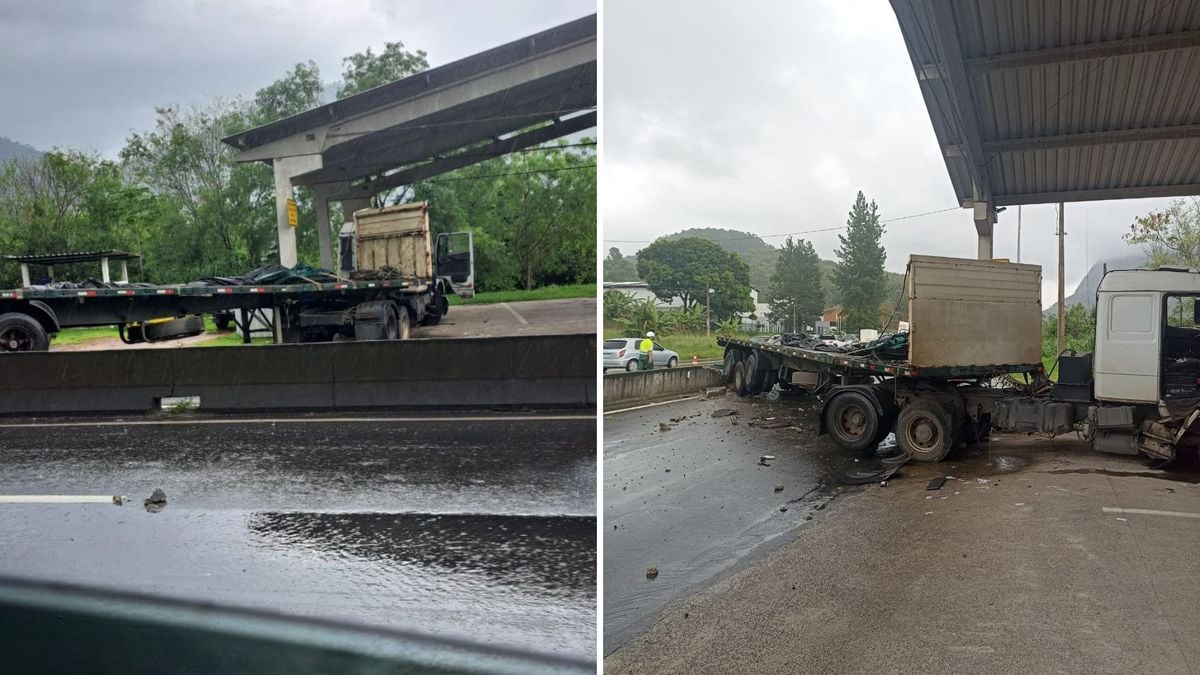 Acidente entre carro e carreta deixa um morto na BR 101 em Ibiraçu
