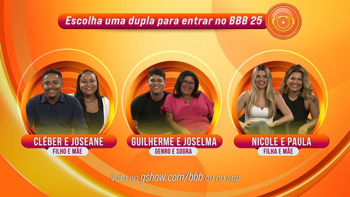 Duplas disputam uma vaga no BBB 25