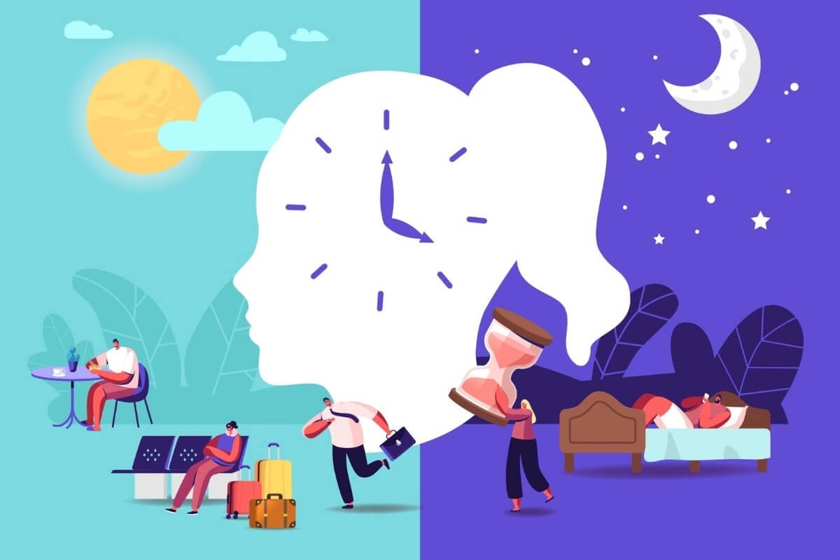 Jet lag vai além do cansaço e pode agravar quadros emocionais (Imagem: ivector | Shutterstock)