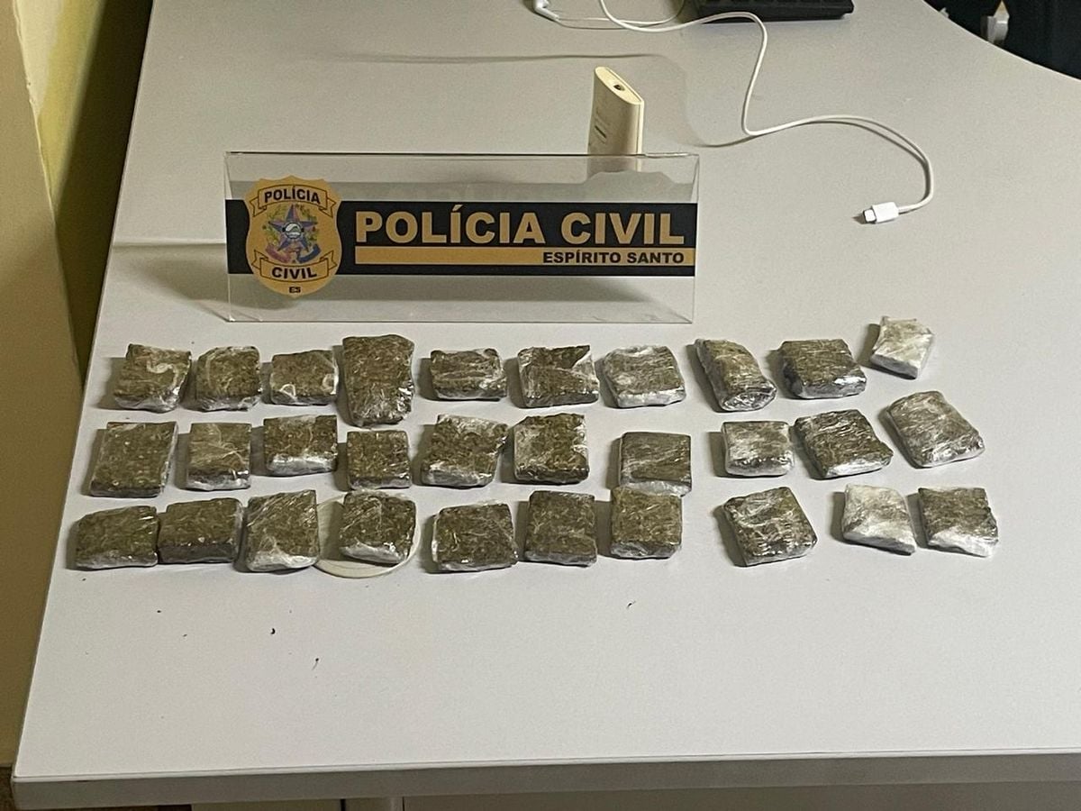 Drogas apreendidas na casa de Fellype do Santos por Divulgação | Polícia Civil