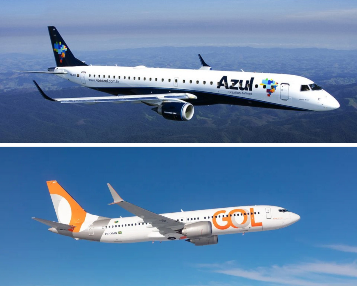 Companhias aéreas Azul e Gol anunciam parceria para formar gigante da aviação