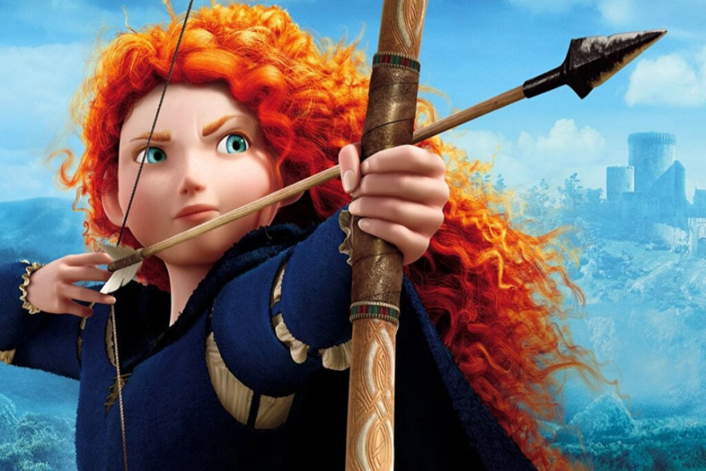 O filme ‘Valente’ apresenta o sotaque escocês e as tradições celtas (Imagem: Reprodução digital | Disney+)