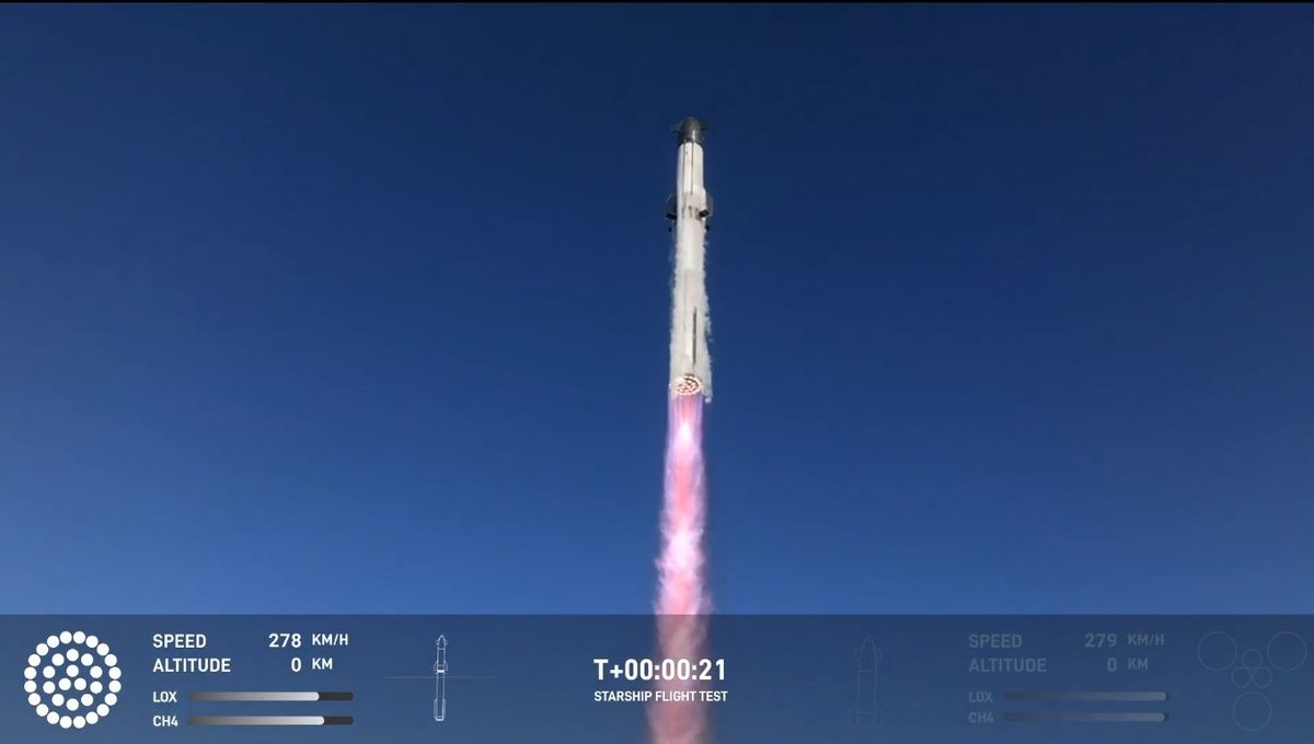 Lançamento da Starship, da Spacex de Elon Musk