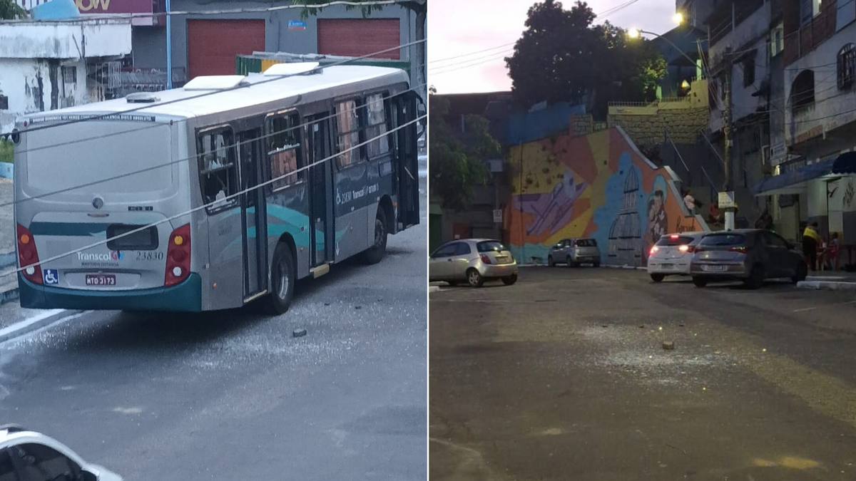 Ônibus do Sistema Transcol foi apedrejado em praça do bairro Santo Antônio, em Vitória