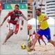 Imagem - Seleção de Vitória x Flamengo medem forças nas areias da praia de Camburi