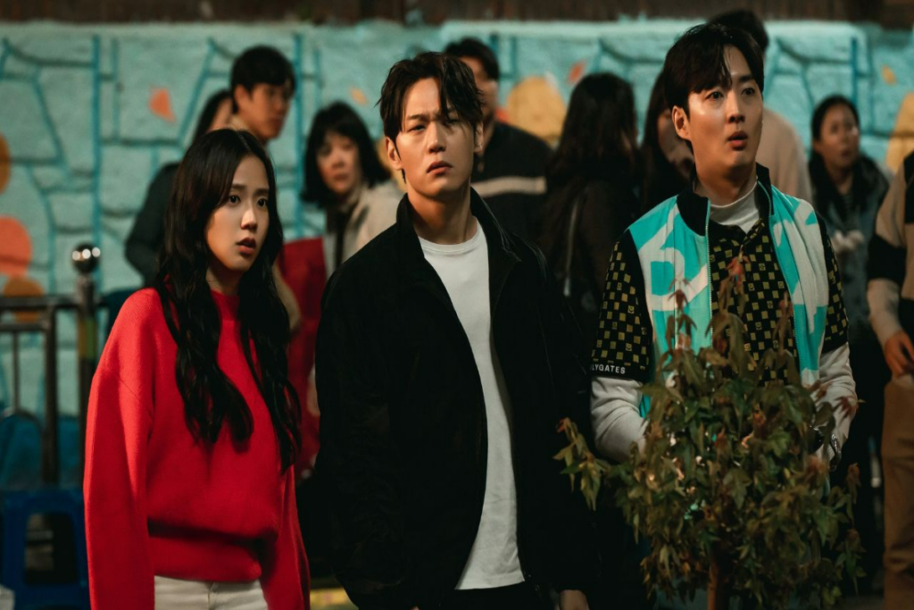 Em ‘Newtopia’, Lee Jae-yoon e Kang Young-ju enfrentam um apocalipse zumbi (Imagem: Reprodução digital | Prime Video)