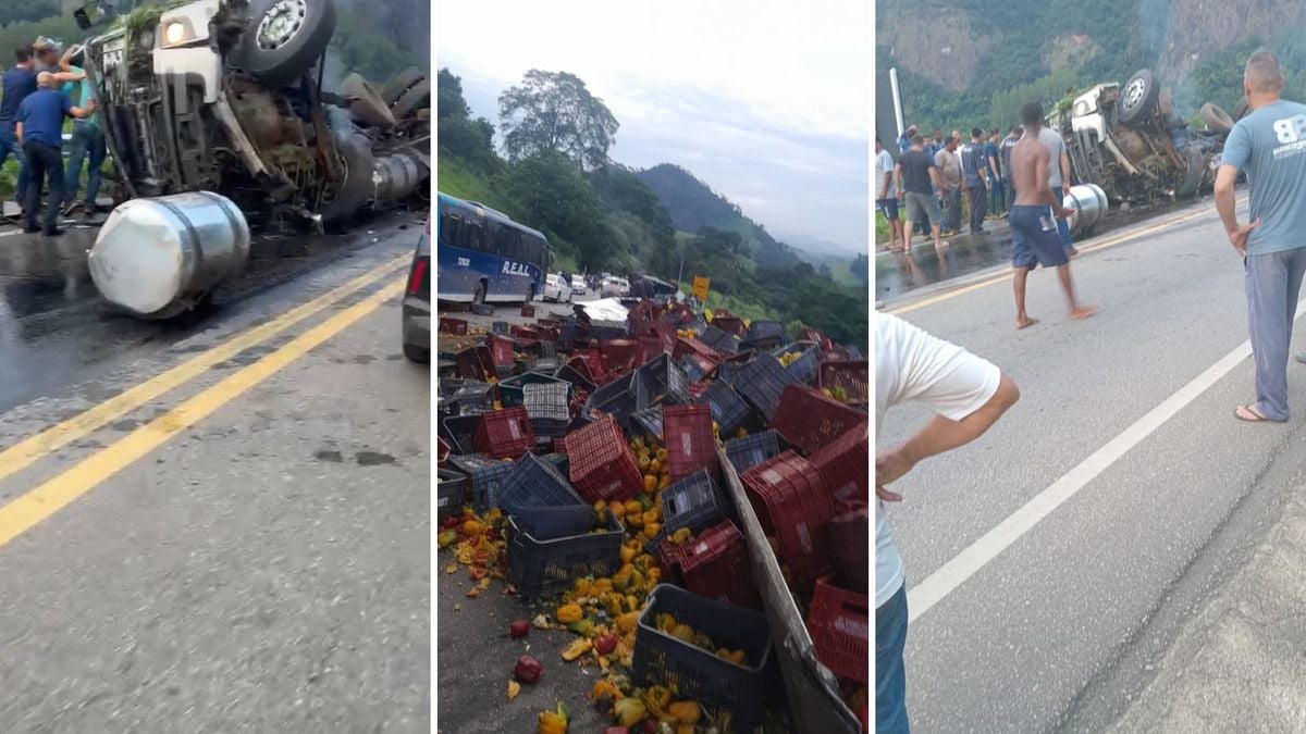 Motorista perde o controle de caminhão e tomba na ‘Curva da Morte’ 