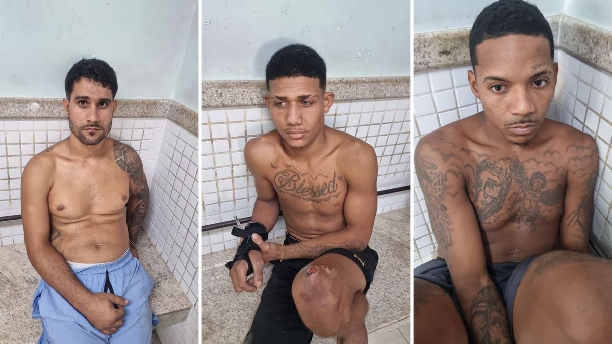 Ederson Braga Paradéla, 32 anos, Wagner Celino Nogueira Dos Santos, 22 anos, e Thallys Maioli da Silva, 25 anos, foram presos em  Cariacica.