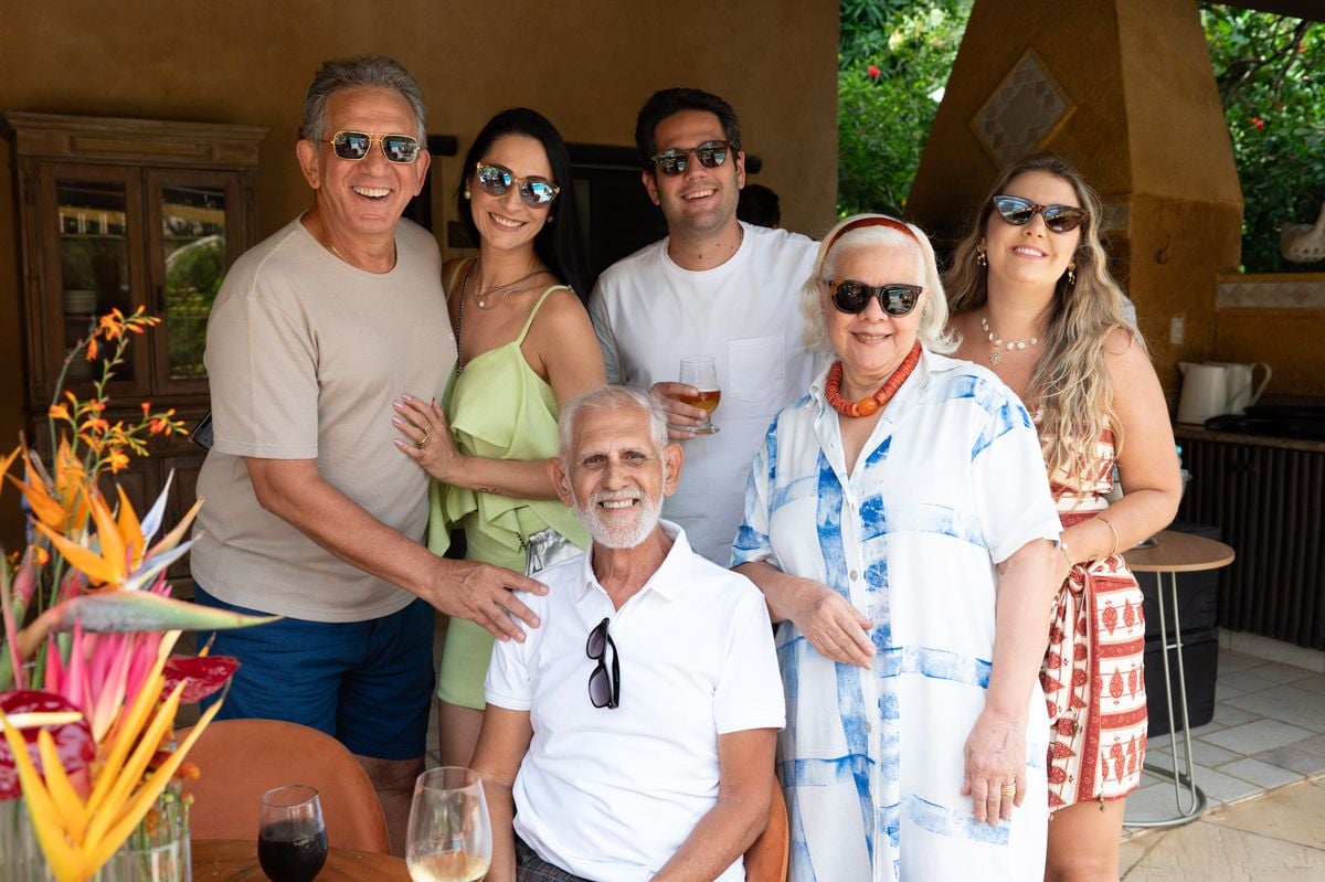 Otacílio Pedrinha, Val Totola, Ricardo Rangel, Graça Pedrinha, Luiza Rangel e Guilherme Pedrinha