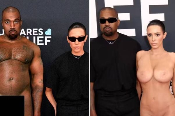 Kanye West e Bianca Censori trocam de posições em imagem gerada por Inteligência Artificial