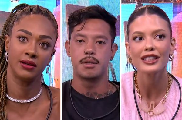 Aline, Gabriel e Vitória Strada, participantes do BBB 25 que estão no Paredão desta semana