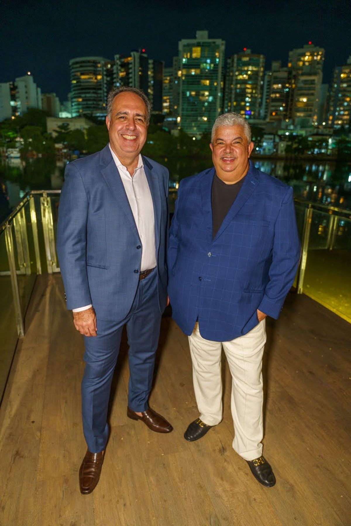 Paulo Lellis e Antônio Benjamin Neto em evento de lançamento do Meridional Saúde.