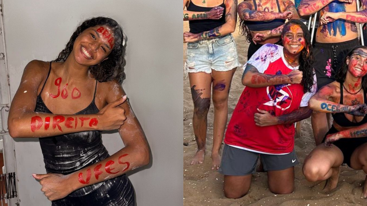 Isabela Delfino (esquerda) e Mariah Andrade (direita), alunas do Salesiano, comemoraram suas aprovações em Universidades Federais