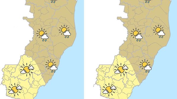 Com altas temperaturas, a meteorologia do órgão estadual ressalta a possibilidade de chuva entre esta quinta (19) até o próximo domingo (23)
