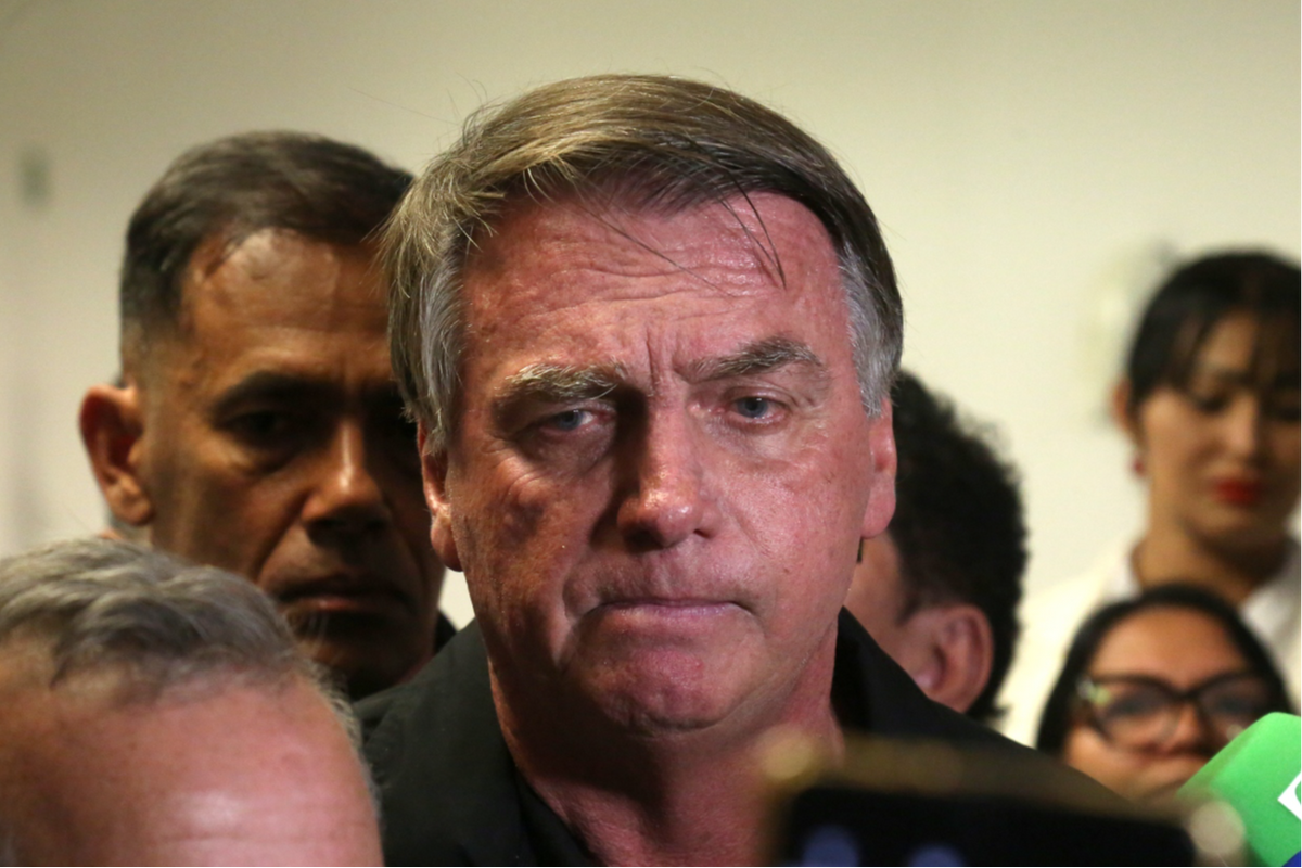 Ex-presidente, Jair Bolsonaro, após almoco com senadores do PL, no Senado Federal