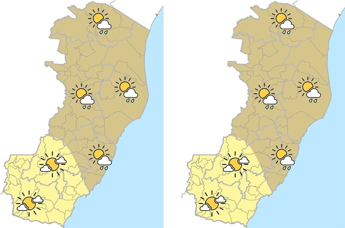 Incaper prevê chuva em regiões do Espírito Santo