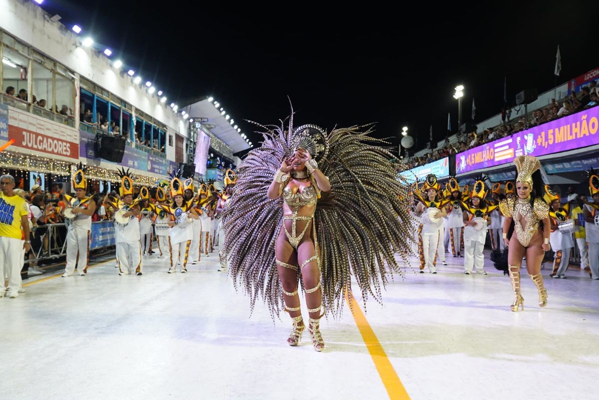 Campeã do Grupo B em 2024, Rosas de Ouro abriu os desfiles do Grupo de Acesso nesta sexta no Sambão por Fernando Madeira