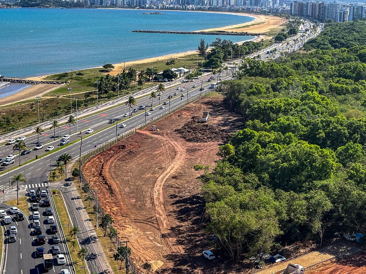 Início das obras do mergulhão em Jardim Camburi por Vitor Jubini