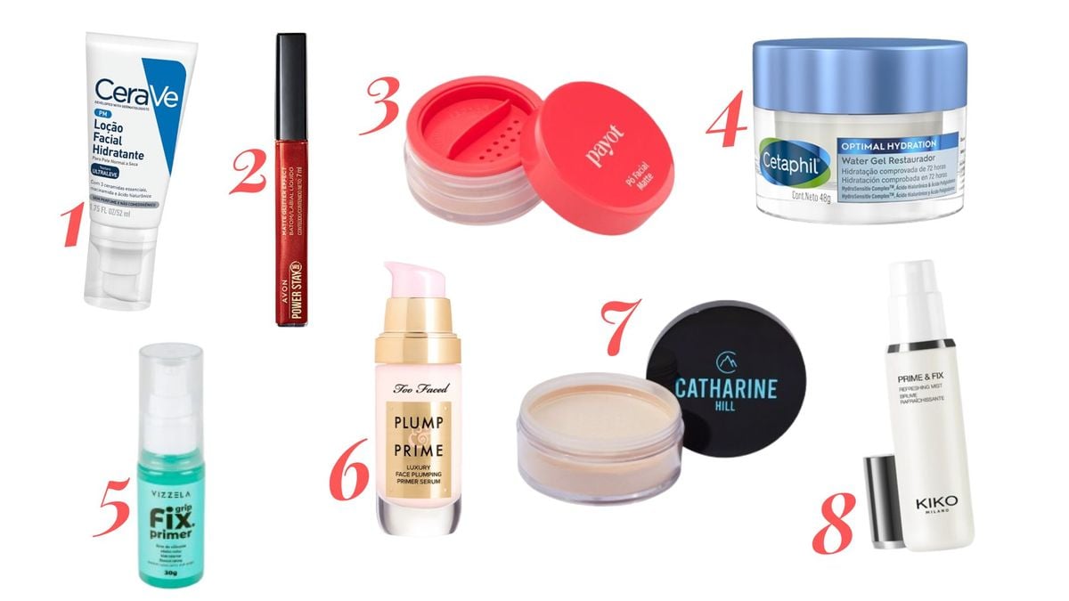 Produtos de maquiagem para o calor