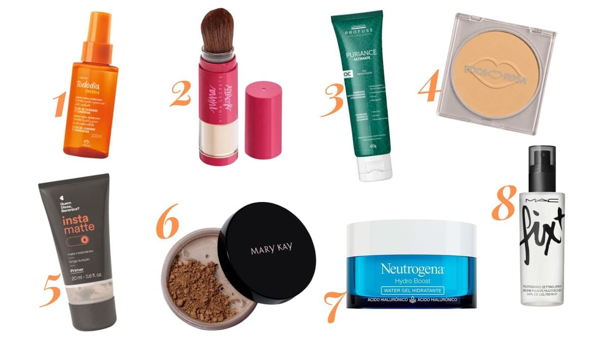 Produtos de maquiagem para o calor