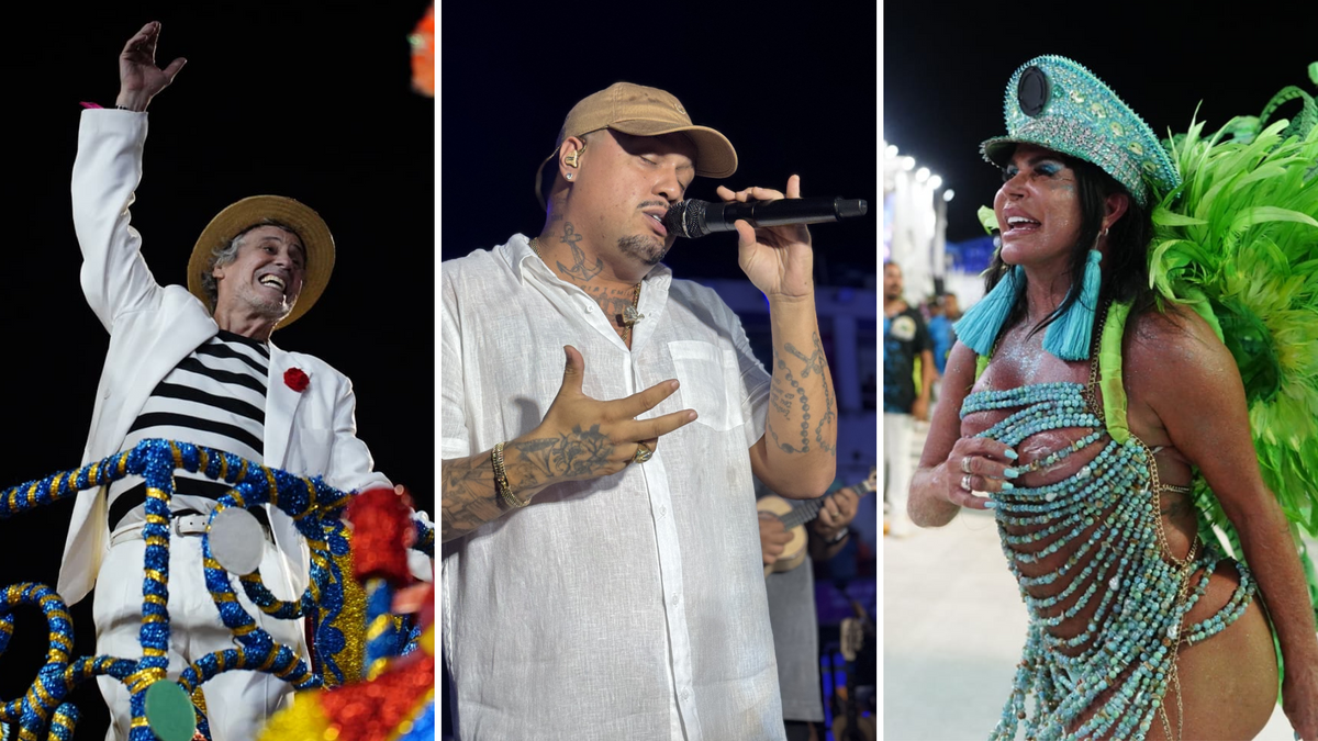 Carlinhos de Jesus, Thiago Soares e Gretchen no Carnaval de Vitória