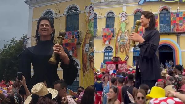 Fernanda Torres ganha boneco em Olinda