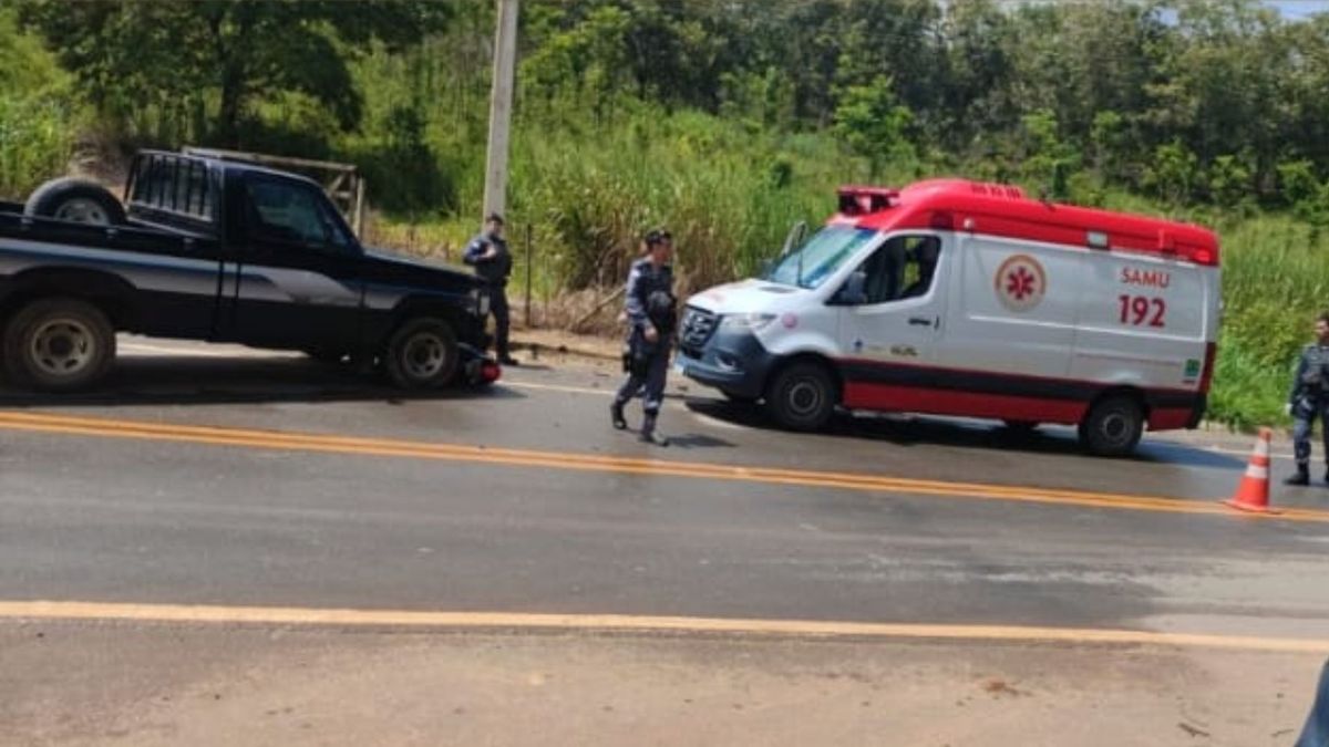 Motociclista morre em grave acidente com caminhonete em São Gabriel da Palha