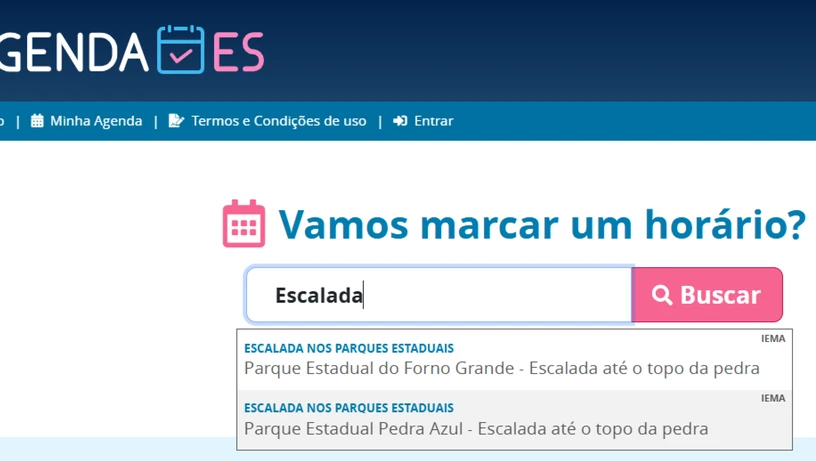 Passo 2: como agendar a escalada na Pedra Azul