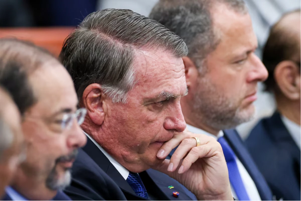Jair Bolsonaro no primeiro dia do julgamento no STF